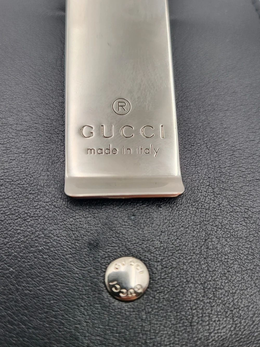 Gucci GG Marmont Leather Card Holder With Money Clip, Authentic..
